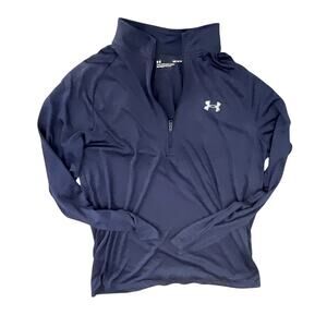 Under Armour Quarter Zip Pullover Women Medium Blue Athletic
